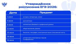 Расписание ЕГЭ